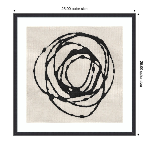 Kate & Laurel Framed Art Flowing Circle Abstract By The Creative Bunch Studio