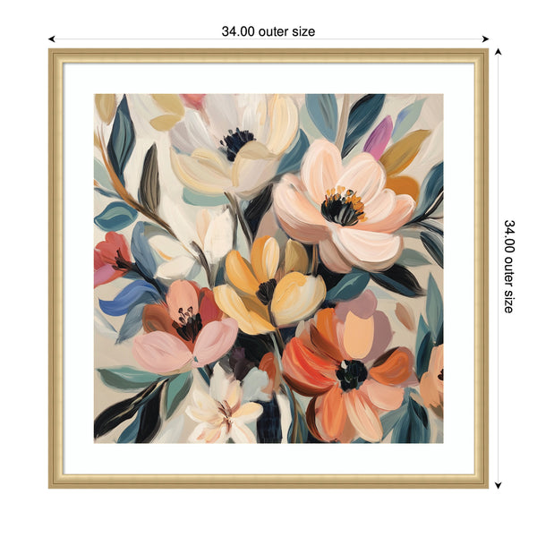 Kate & Laurel Framed Art Garden Bloom Abstract Bouquet II By The Creative Bunch Studio