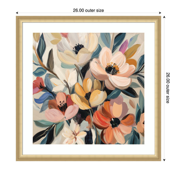 Kate & Laurel Framed Art Garden Bloom Abstract Bouquet II By The Creative Bunch Studio