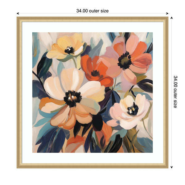 Kate & Laurel Framed Art Garden Bloom Abstract Bouquet III By The Creative Bunch Studio
