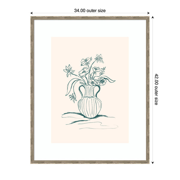 Kate & Laurel Framed Art Garden Floral By Kate Aurelia Holloway