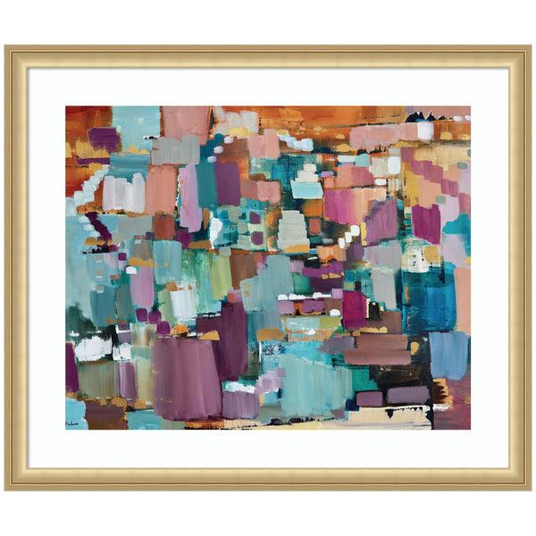 kate & laurel Framed Art Gemstones in Jewel Tones by Leah Nadeau