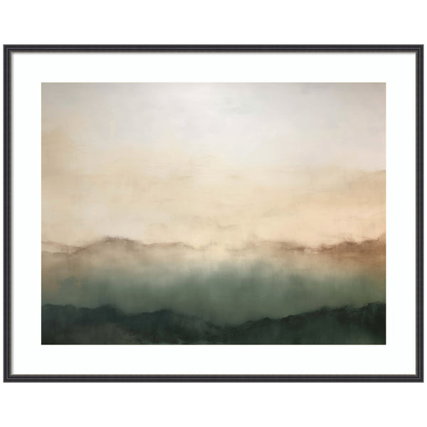 Kate & Laurel Framed Art Green Mountain Abstract I Horizontal By Amy Lighthall