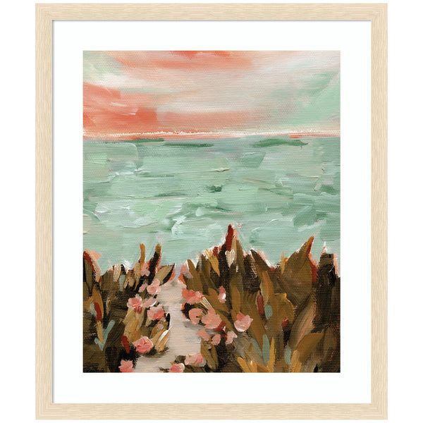 Kate & Laurel Framed Art Landscape 02 Beach By Annie Quigley
