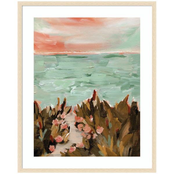kate & laurel Framed Art Landscape 02 Beach by Annie Quigley