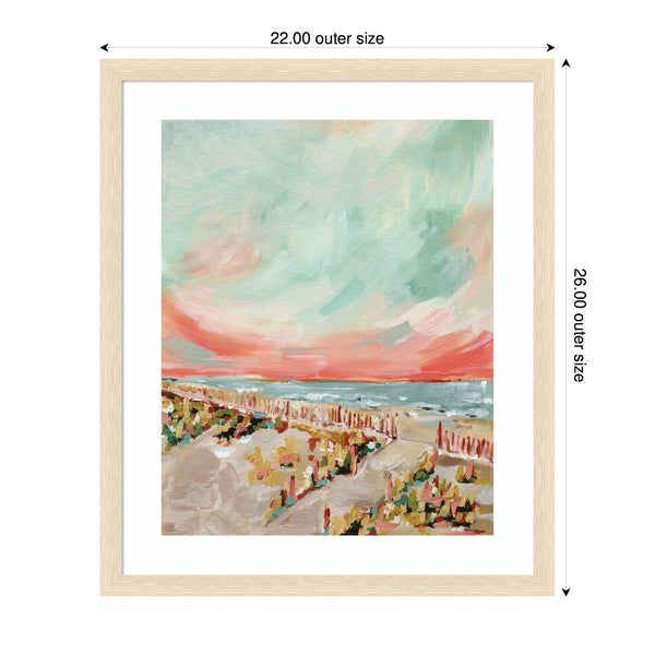 Kate & Laurel Framed Art Landscape 03 Beach By Annie Quigley