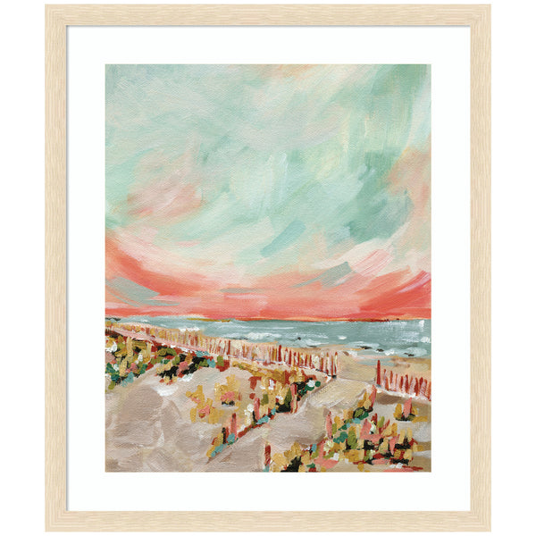 Kate & Laurel Framed Art Landscape 03 Beach By Annie Quigley