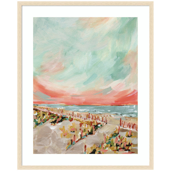 kate & laurel Framed Art Landscape 03 Beach by Annie Quigley