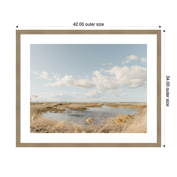 Kate & Laurel Framed Art Marshland By Crystal Lynn Collins