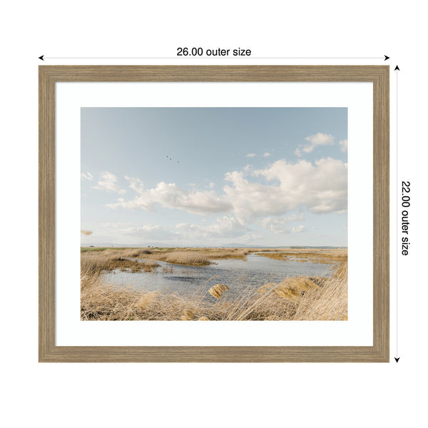 Kate & Laurel Framed Art Marshland By Crystal Lynn Collins