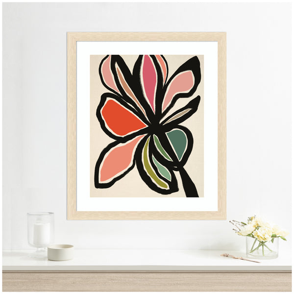 Kate & Laurel Framed Art Midnight Floral 1 By Alicia Bock