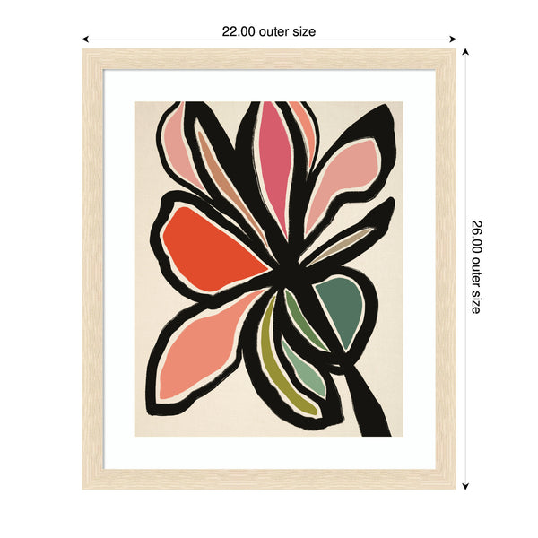 Kate & Laurel Framed Art Midnight Floral 1 By Alicia Bock