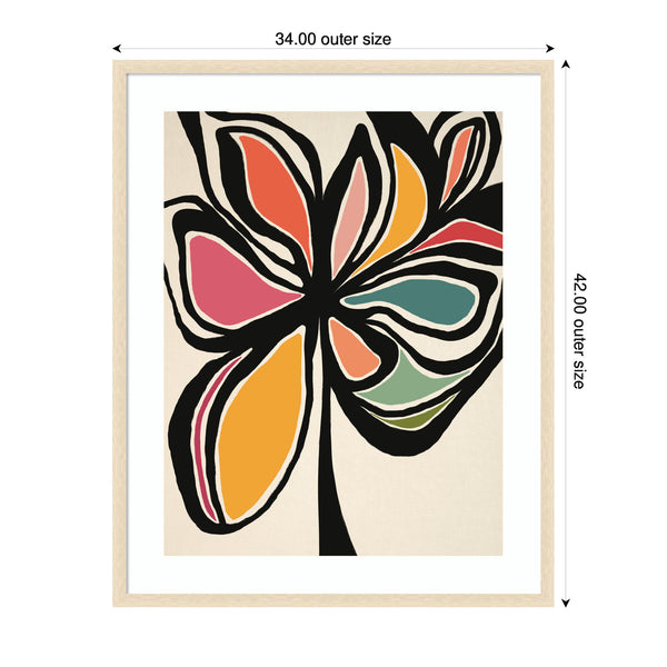 Kate & Laurel Framed Art Midnight Floral 2 By Alicia Bock