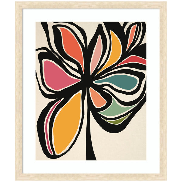 kate & laurel Framed Art Midnight Floral 2 by Alicia Bock
