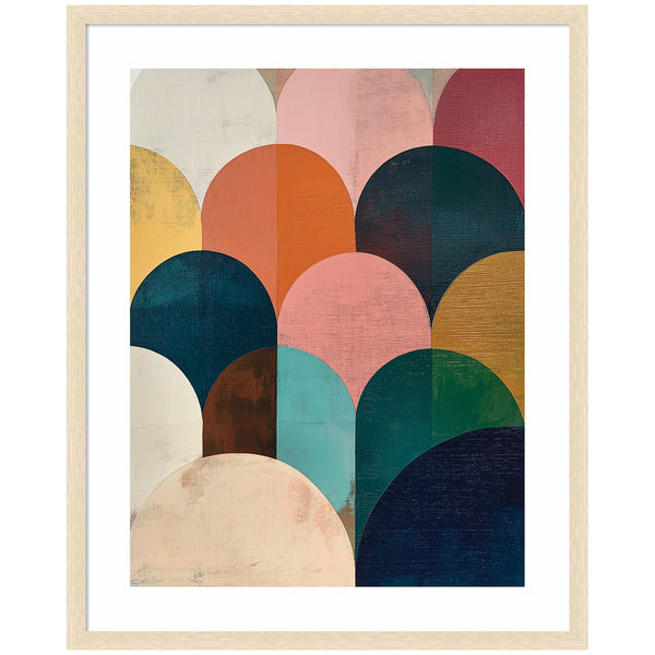kate & laurel Framed Art Minimalist Geometric Abstract Jewel Tone by The Creative Bunch Studio