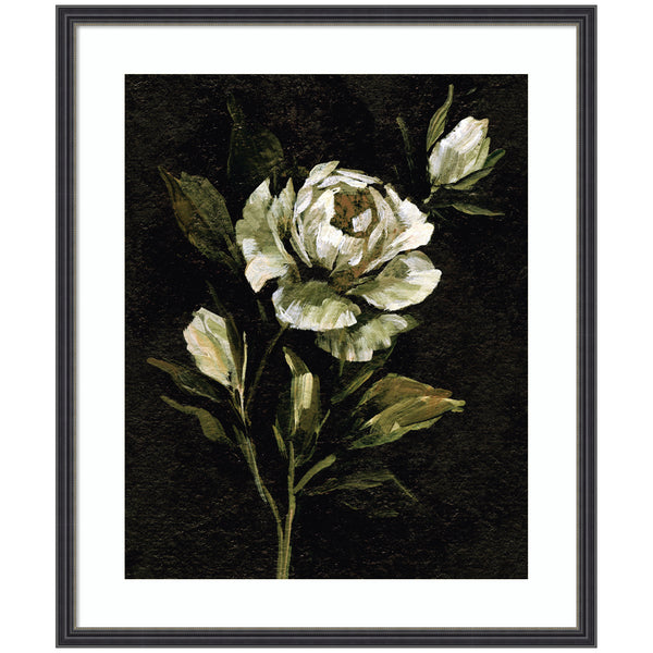 kate & laurel Framed Art Moody Floral 2 by Annie Quigley