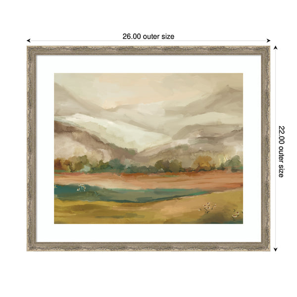 Kate & Laurel Framed Art Mountainscape Horizontal By Annie Quigley