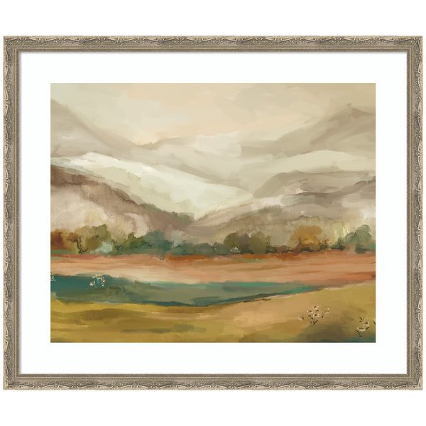 Kate & Laurel Framed Art Mountainscape Horizontal By Annie Quigley