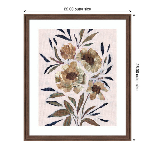 Kate & Laurel Framed Art Muted Paintrely Florals By Nikita Jariwala