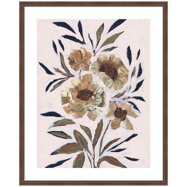 Kate & Laurel Framed Art Muted Paintrely Florals By Nikita Jariwala