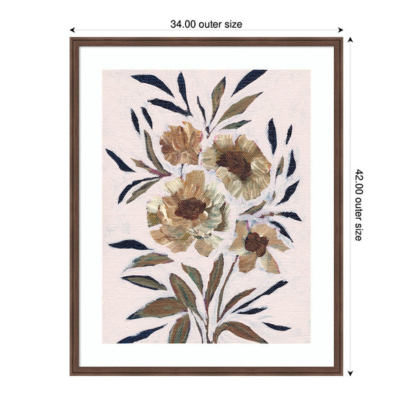 Kate & Laurel Framed Art Muted Paintrely Florals By Nikita Jariwala