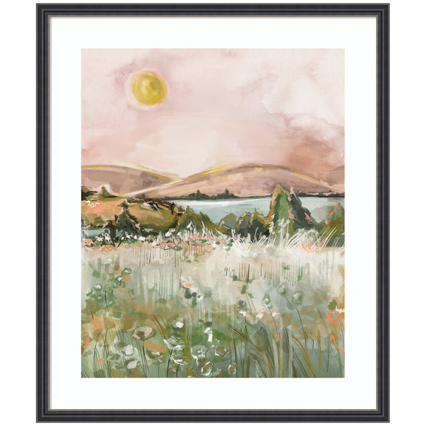 Kate & Laurel Framed Art Neutral Landscape 02 By Annie Quigley