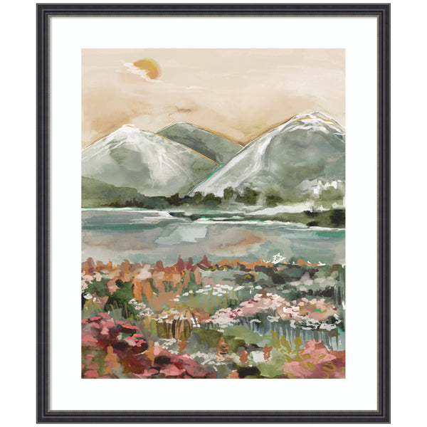 Kate & Laurel Framed Art Neutral Landscape 03 By Annie Quigley