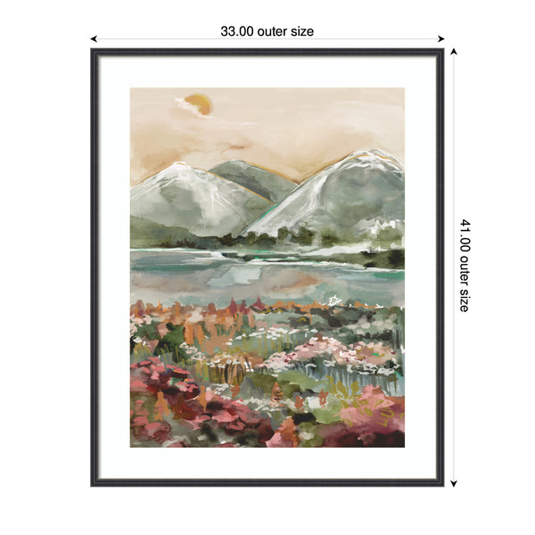 Kate & Laurel Framed Art Neutral Landscape 03 By Annie Quigley