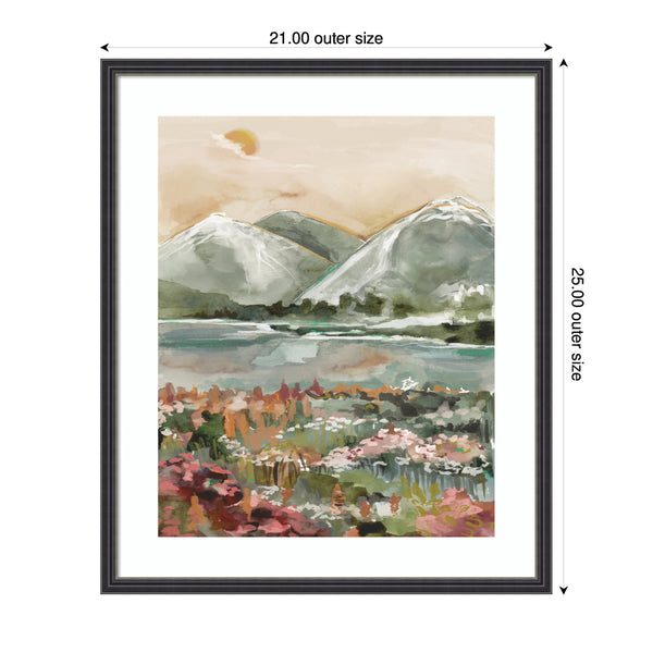 Kate & Laurel Framed Art Neutral Landscape 03 By Annie Quigley