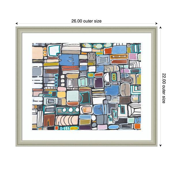 Kate & Laurel Framed Art Newsprint Horizontal By Leah Nadeau