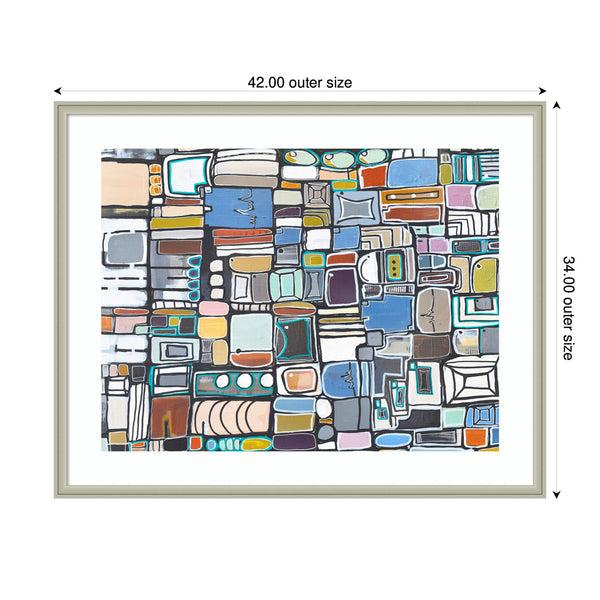 Kate & Laurel Framed Art Newsprint Horizontal By Leah Nadeau