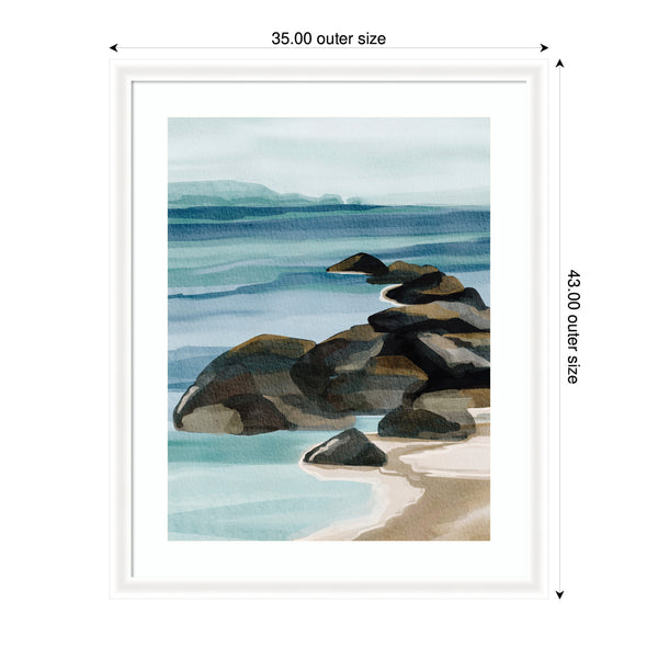 Kate & Laurel Framed Art Ocean Breeze Ll By Nikita Jariwala