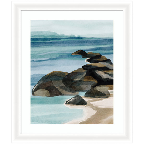 kate & laurel Framed Art Ocean Breeze ll by Nikita Jariwala