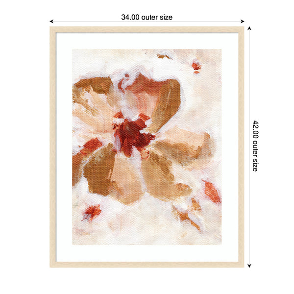 Kate & Laurel Framed Art Painterly Brown Blossom Ll By Nikita Jariwala