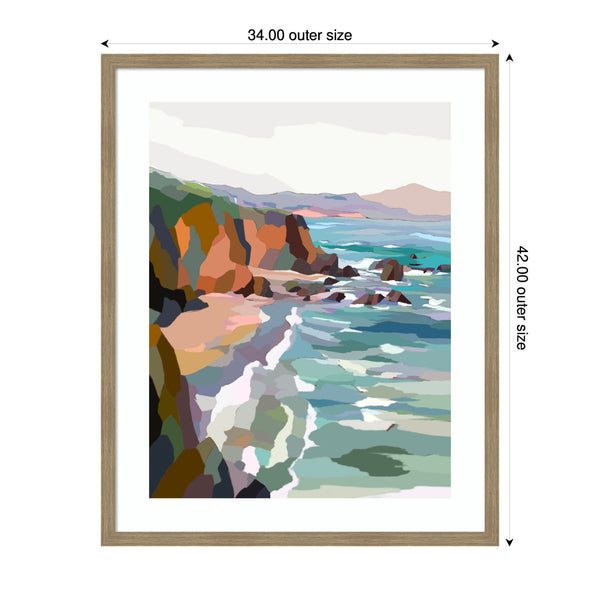 Kate & Laurel Framed Art Pho Beach By Nikita Jariwala
