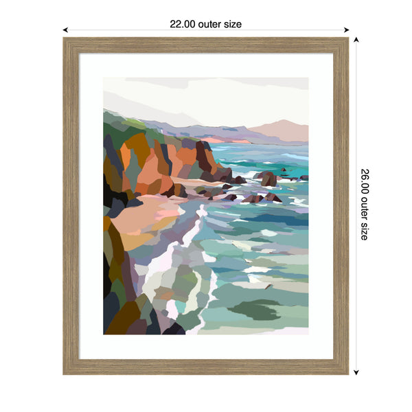 Kate & Laurel Framed Art Pho Beach By Nikita Jariwala
