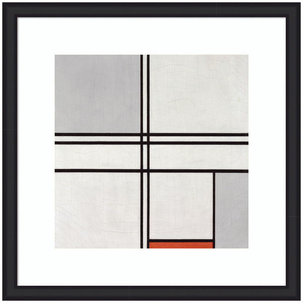 kate & laurel Framed Art Piet Mondrian Composition No 1 Gray Red 1935 by The Art Institute of Chicago