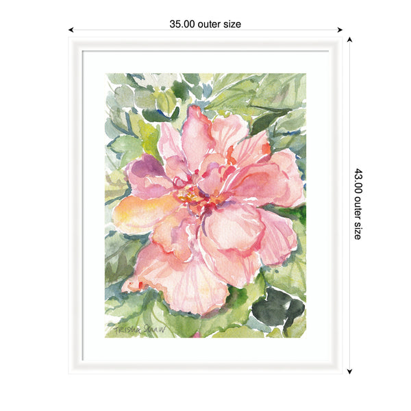 Kate & Laurel Framed Art Pink Hibiscus In Antigua By Patricia Shaw