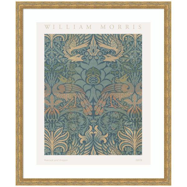 Kate & Laurel Framed Art Poster William Morris Peacock And Dragon 1878 By The Art Institute Of Chicago