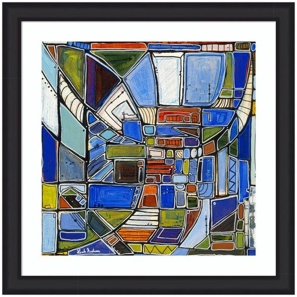 Kate & Laurel Framed Art Retro Current By Leah Nadeau