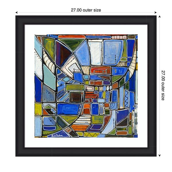 Kate & Laurel Framed Art Retro Current By Leah Nadeau