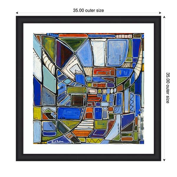 Kate & Laurel Framed Art Retro Current By Leah Nadeau
