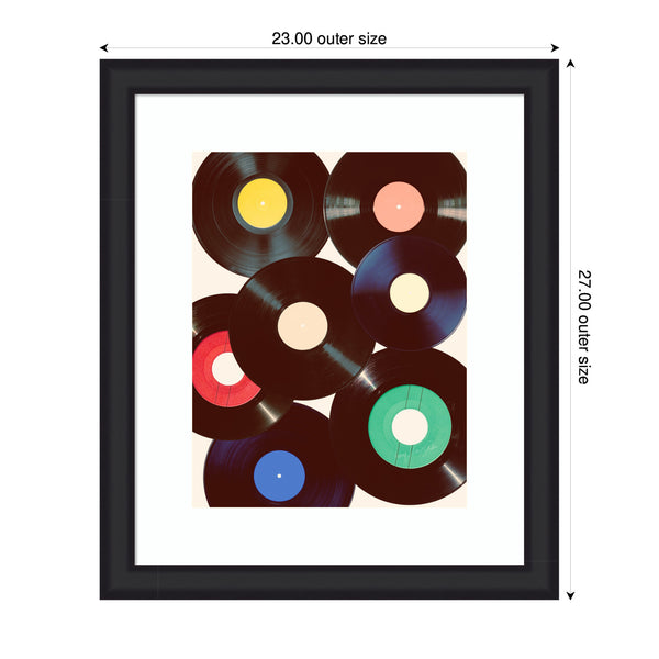 Kate & Laurel Framed Art Retro Vinyl By Honey Island Studio