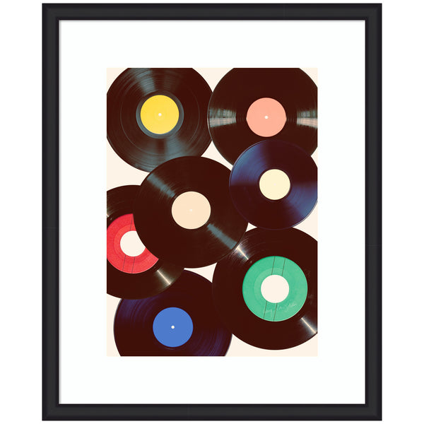 Kate & Laurel Framed Art Retro Vinyl By Honey Island Studio