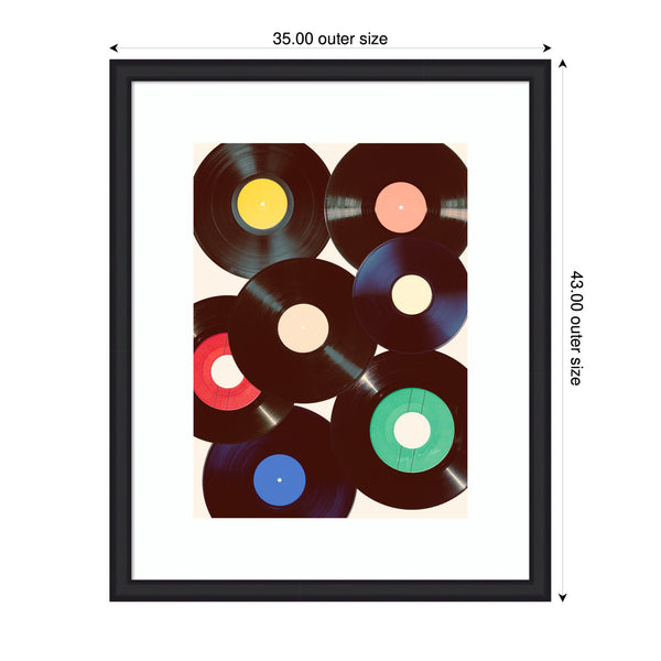 Kate & Laurel Framed Art Retro Vinyl By Honey Island Studio