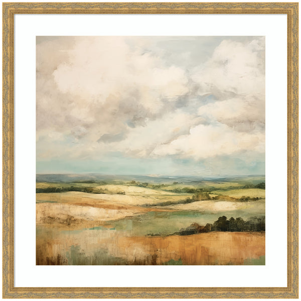 Kate & Laurel Framed Art Rolling Hills Abstract Landscape By The Creative Bunch Studio