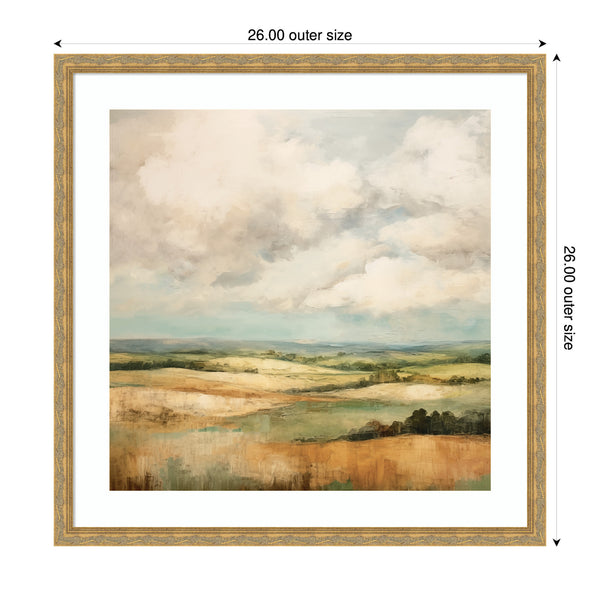 Kate & Laurel Framed Art Rolling Hills Abstract Landscape By The Creative Bunch Studio