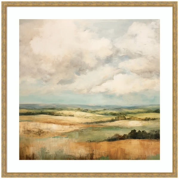 kate & laurel Framed Art Rolling Hills Abstract Landscape by The Creative Bunch Studio