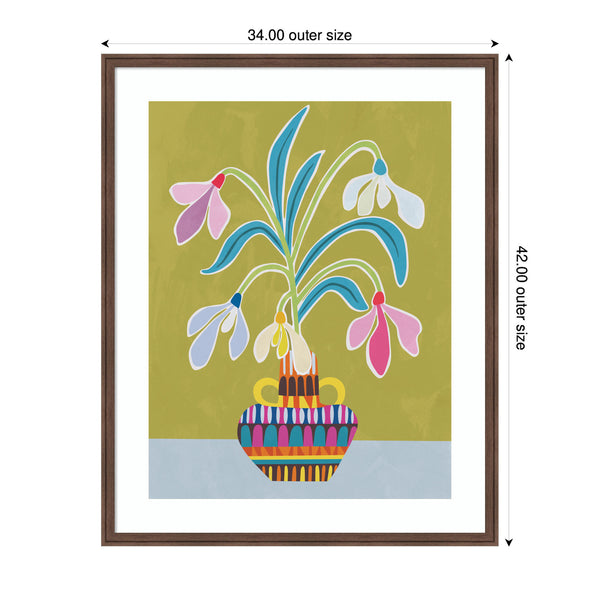 Kate & Laurel Framed Art Snowdrops The January Birth Flower By Rachel Lee