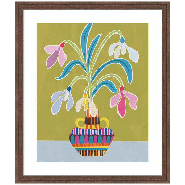 kate & laurel Framed Art Snowdrops the January Birth Flower by Rachel Lee
